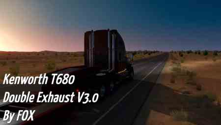 Kenworth T680 Double Exhaust v3.0 SP/MP