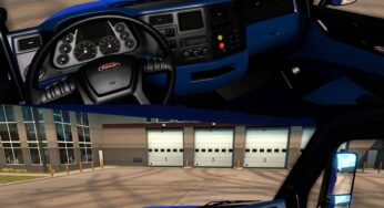 Peterbilt 579 Blue & Black Interior