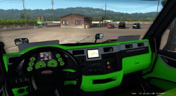 Peterbilt 579 Neon Green interior
