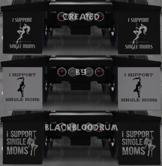 I Support Single Moms Mudflaps Pack v1.5