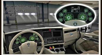 Kenworth T680 Interior & Green Dial Skin