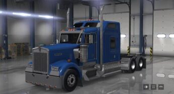 Bumper sets off on Peterbilt 389 Kenworth W900