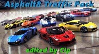 Asphalt8 Traffic Pack ATS 1.33 edit by Cip + Sounds